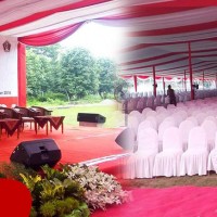 Tenda Regging Event Menteri Perekonomian di Blitar