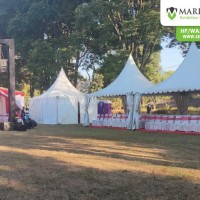 Pemasangan Tenda dan Flooring Event di Selorejo