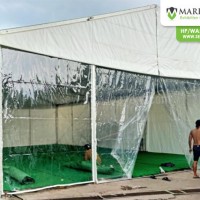 Pemasangan Tenda Roder Transparan di Pasuruan