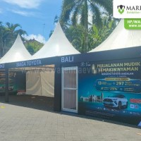 Pemasangan Tenda Sarnafil Siaga Mudik Toyota Bali