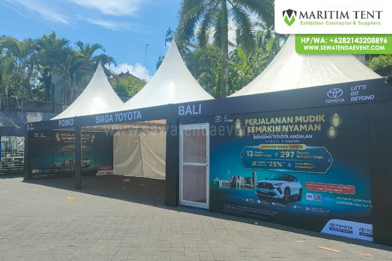 Pemasangan Tenda Sarnafil Siaga Mudik Toyota Bali