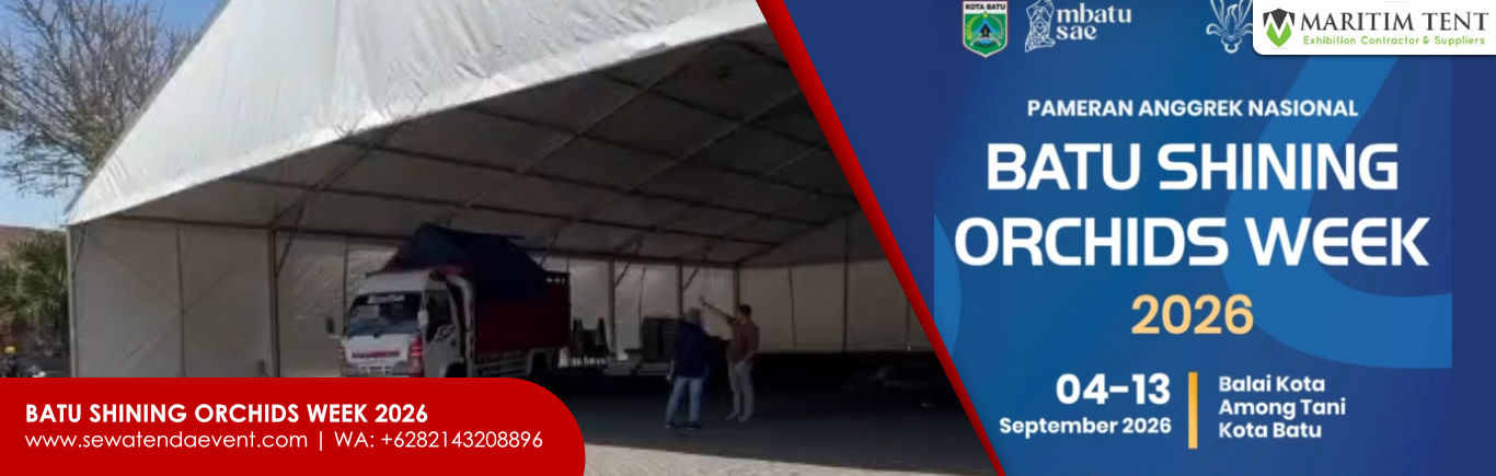 Pemasangan Tenda Roder Event Batu Shining Orchids Week 2026