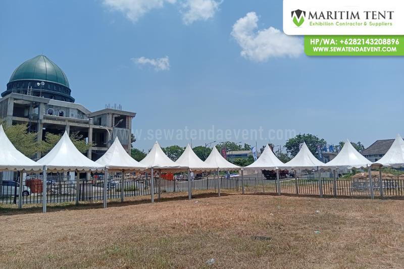 Pemasangan Tenda Sarnafil untuk Yamaha Enduro Challenge 2026 di Waru Sidoarjo